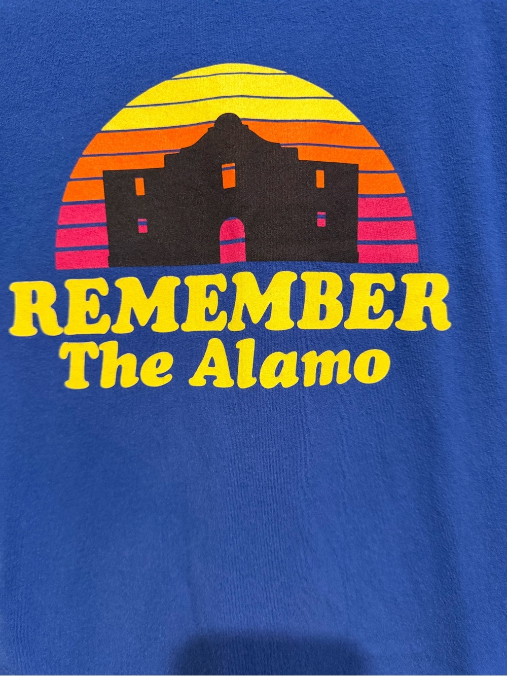 🔥5 for $25 Remember The Alamo Boys XL Graphic Tee San Antonio Texas Souvenir Blu - Picture 3 of 3